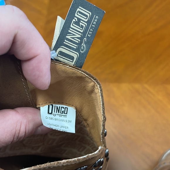 Dingo Talkin Rodeo Leather Western Boots Brown 9.5 - Picture 6 of 8